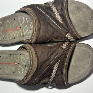 Merrell Brown Women's Sandals with Beige Accents